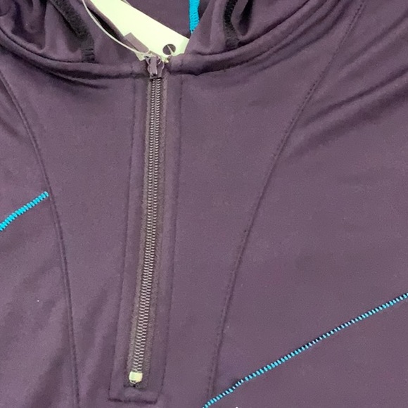 Spyder CYCLING HOODED top - Purple/Turq - Picture 6 of 13